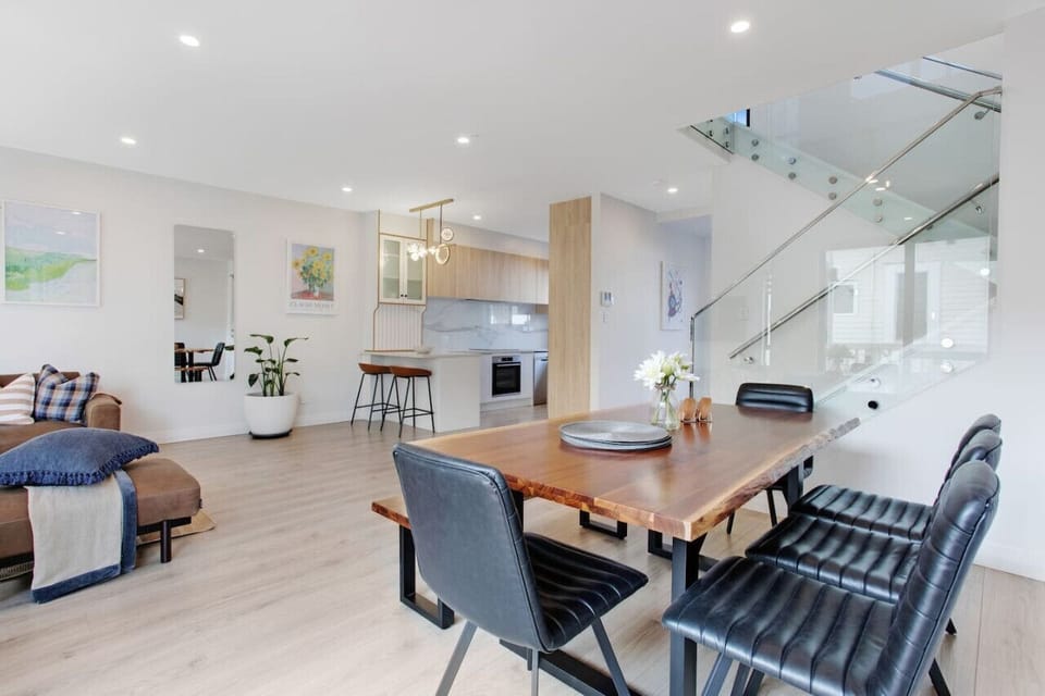 The dining room is part of the open plan living space.