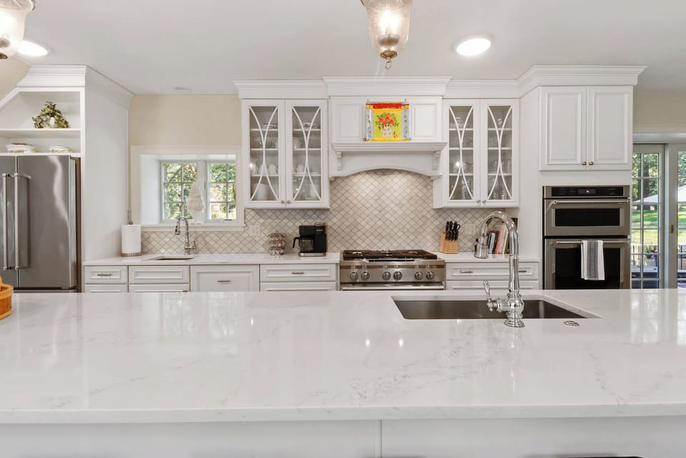 Two sinks, and Quartz counters