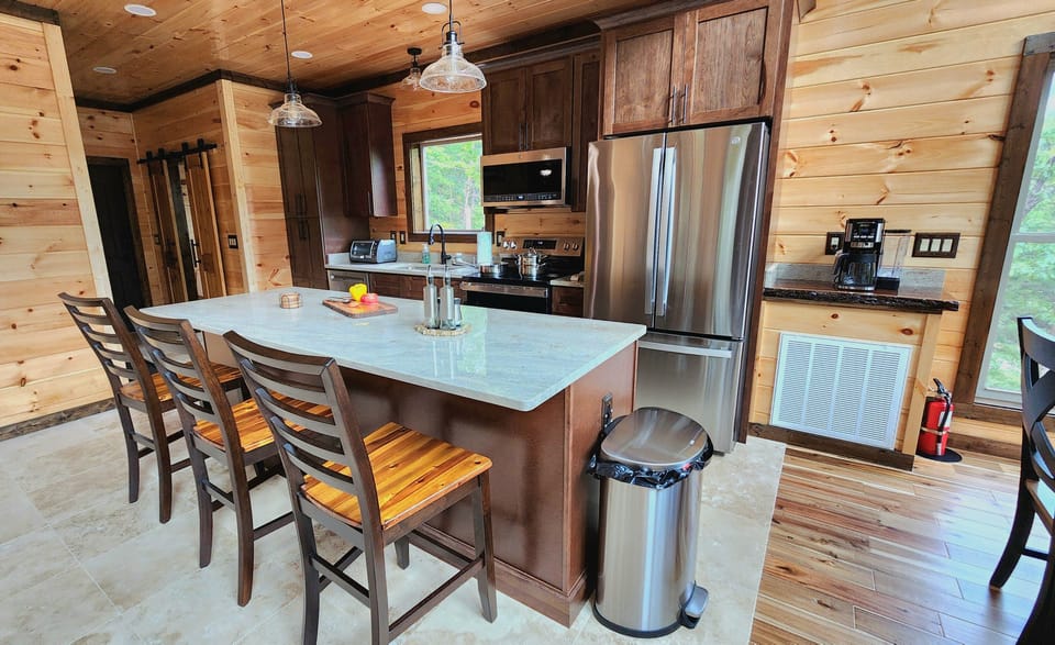 All new stainless steel high end appliances