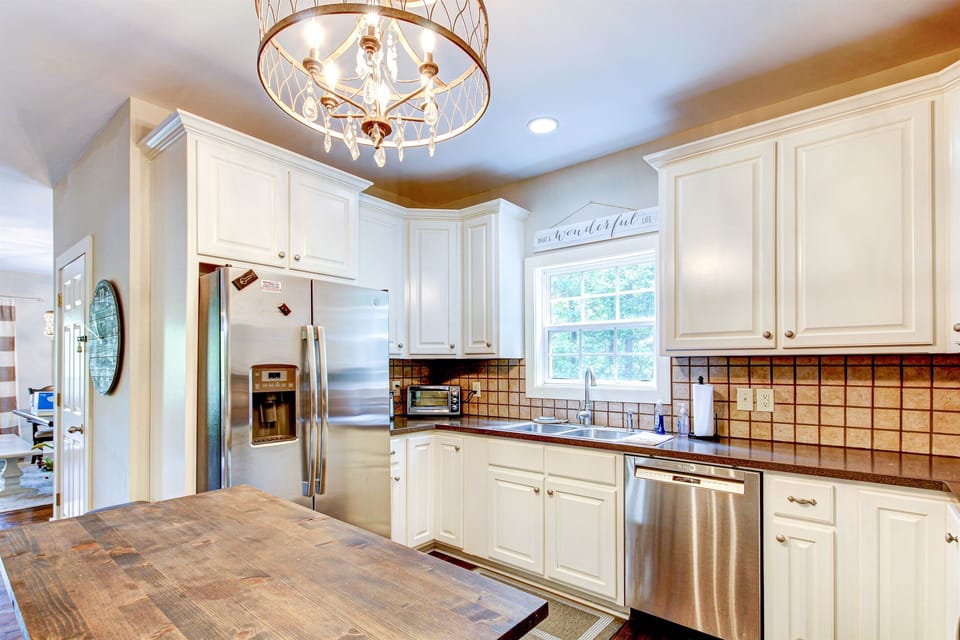 Kitchen located on main level upon entry of the home
