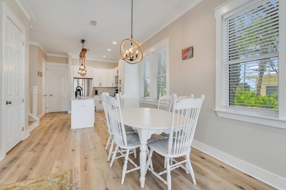Elegant Coastal Dining Space