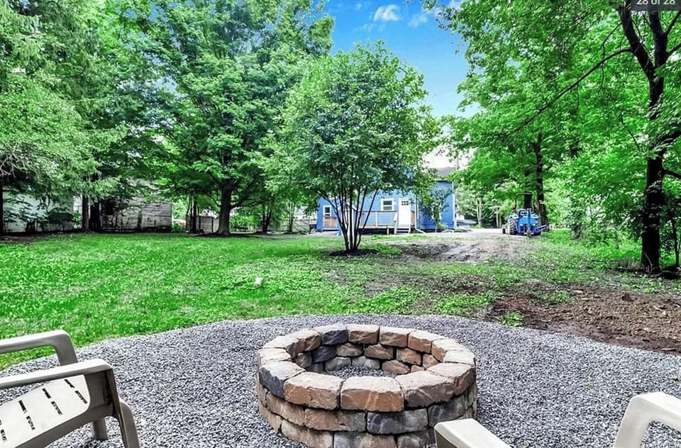 Back yard and fire pit