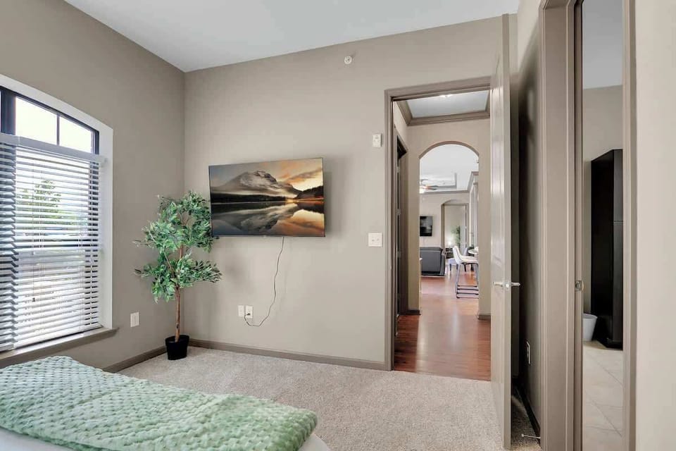 Catch up on your favorite series or finish a project in the comfortable bedroom, equipped with a TV.