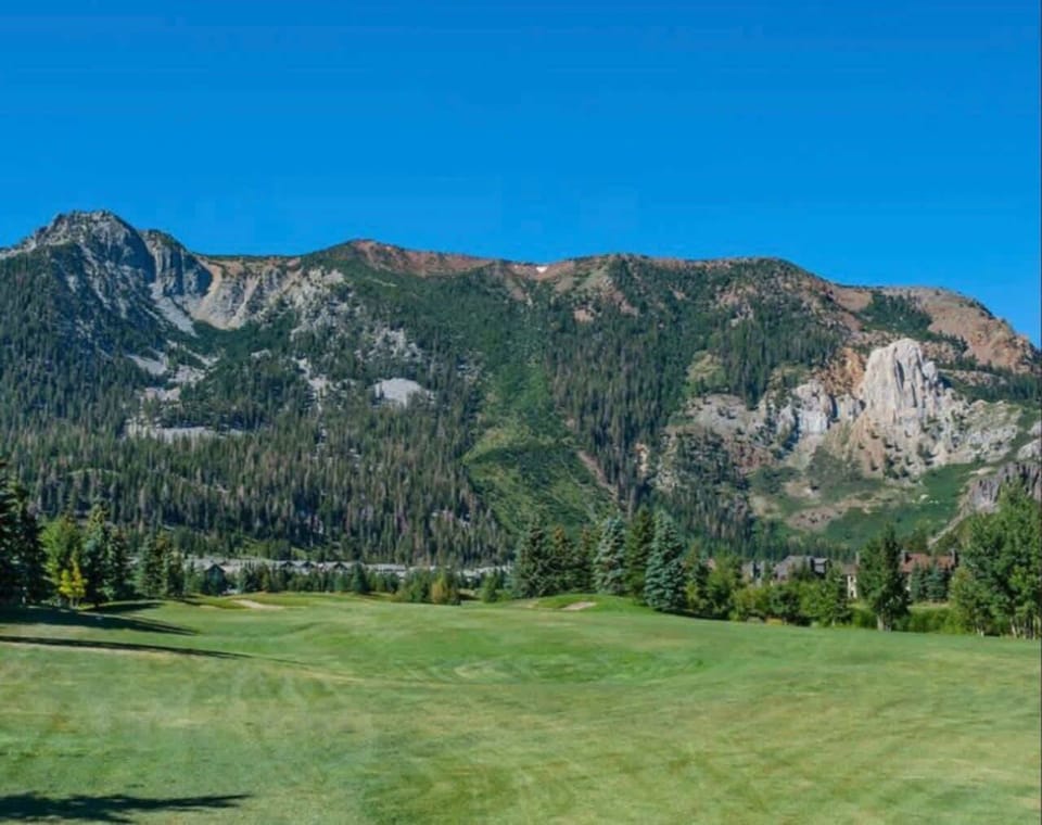 On golf course
