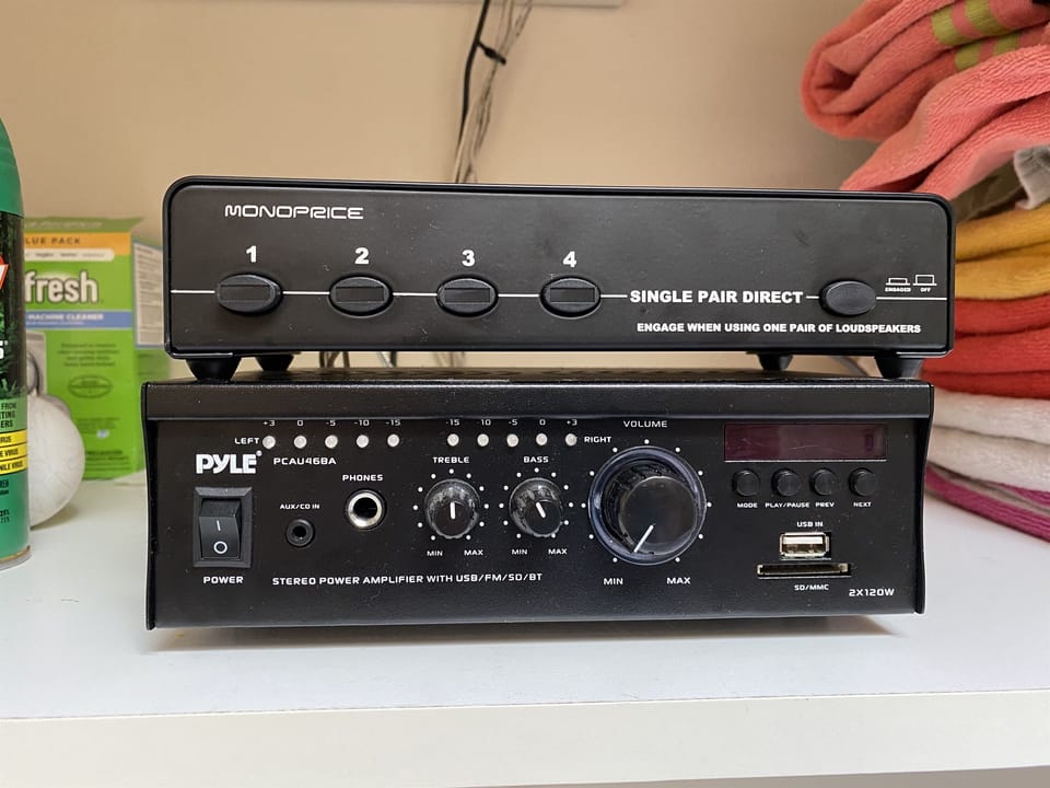 Connect your phone or other blue tooth device to enjoy music from the speakers in the common areas