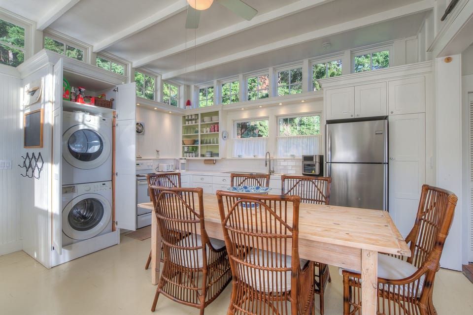 Full size washer and dryer available