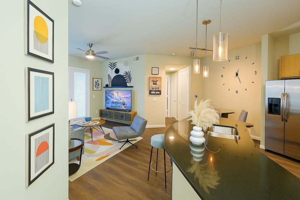 Elegant dining area perfect for gatherings and cheerful morning meals.