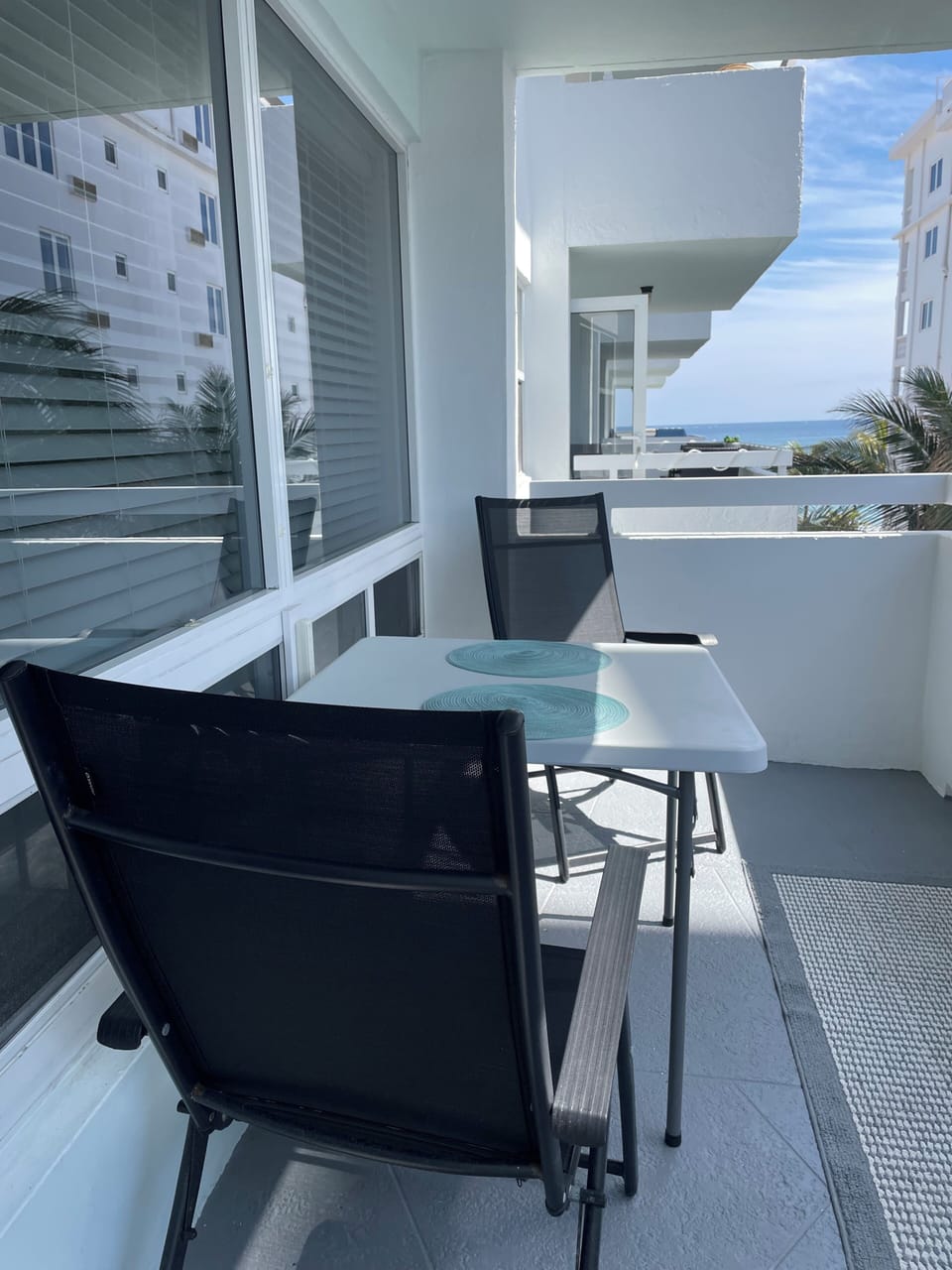 Private Balcony with additional reclining chairs