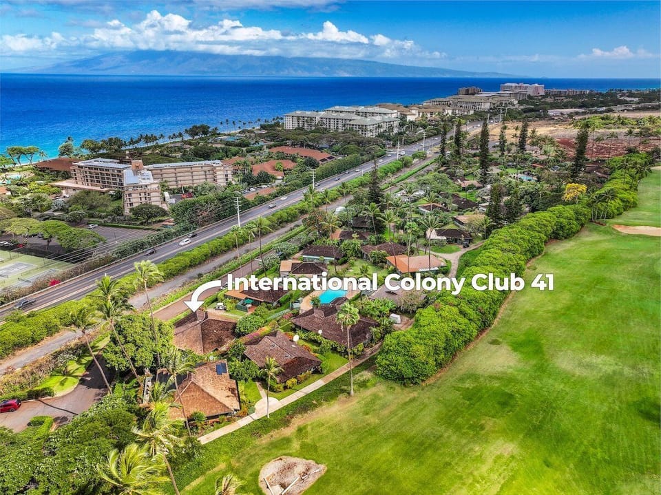 Breathtaking aerial view of the International Colony Club resort community