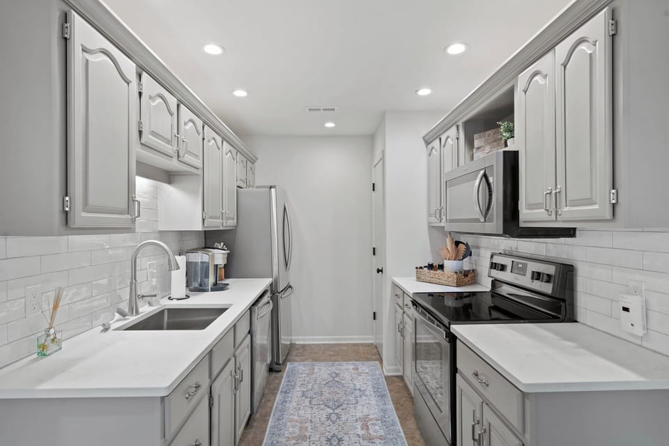 Cook with ease in our fully stocked kitchen, equipped with everything you need to create delicious meals