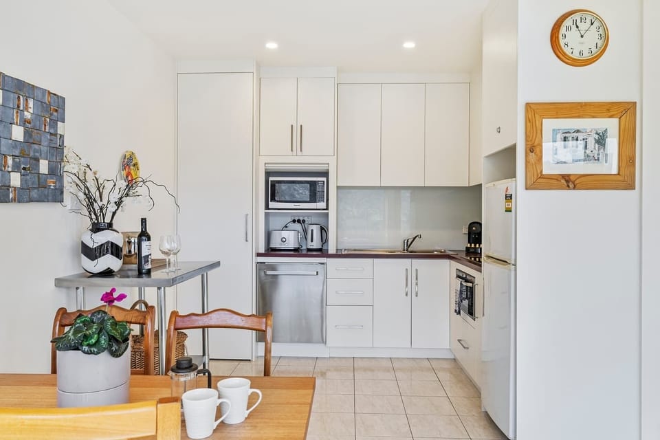 Well appointed Kitchen with coffee machine,dishwasher, microwave, oven and lots and lots more.