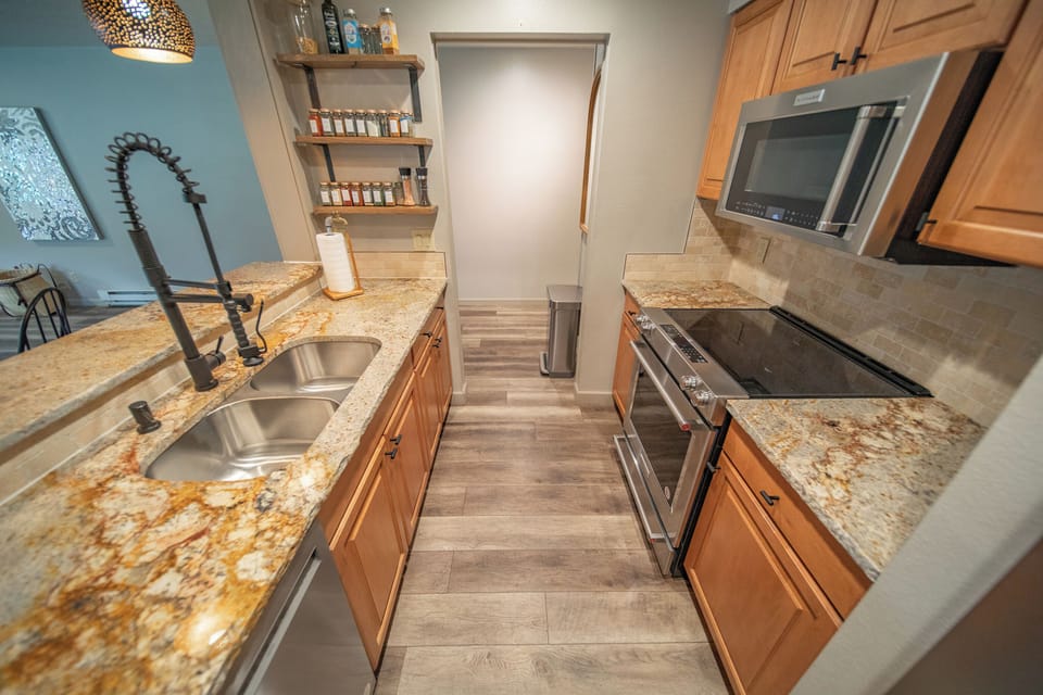Updated, fully equipped kitchen