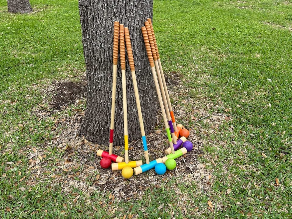 Yard games for your entertainment.