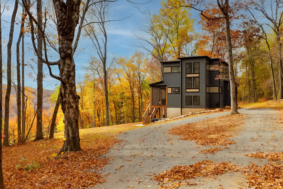 House Exterior during Peak Fall.
