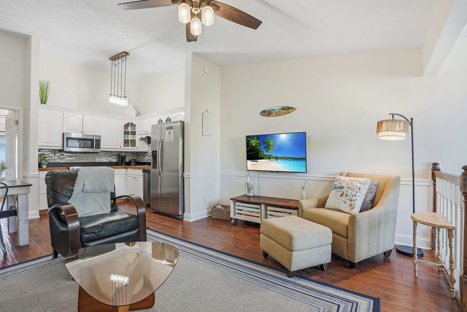 Living Room is Upstairs with Queen Sleeper Sofa