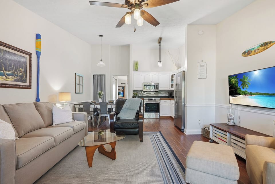 Living Room is Upstairs with Queen Sleeper Sofa