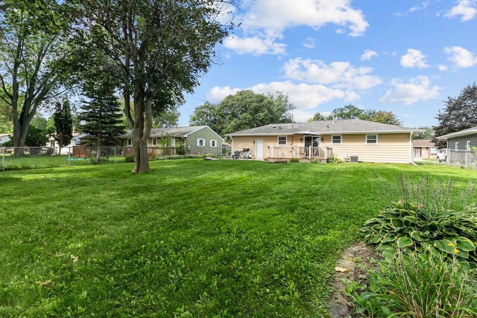 Fully fenced in backyard.