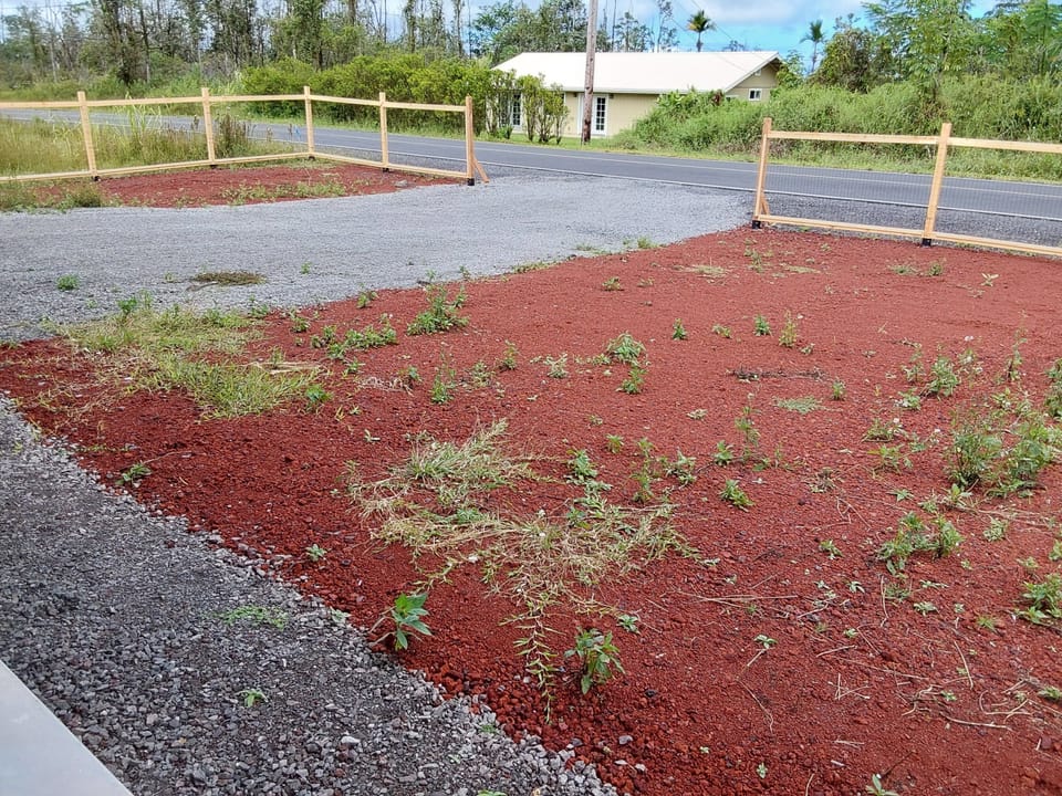 Parking lot in front of the house