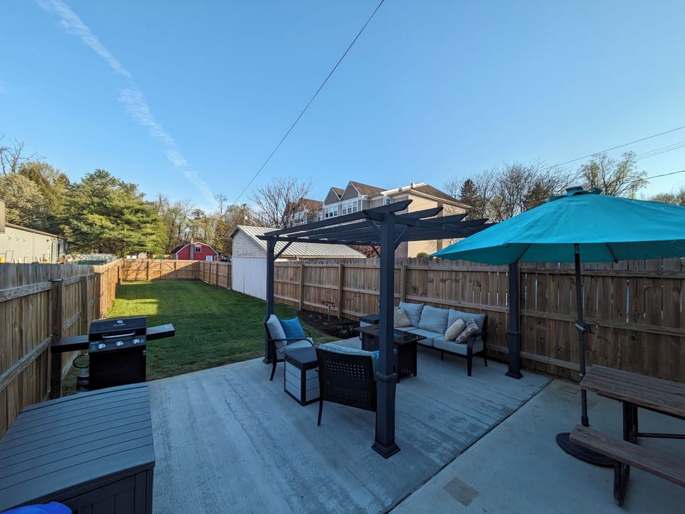 Relax and unwind in this beautiful backyard