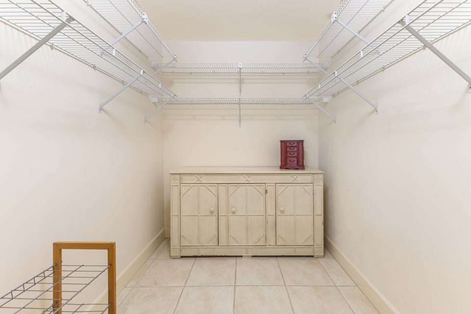 Walk-in closet.