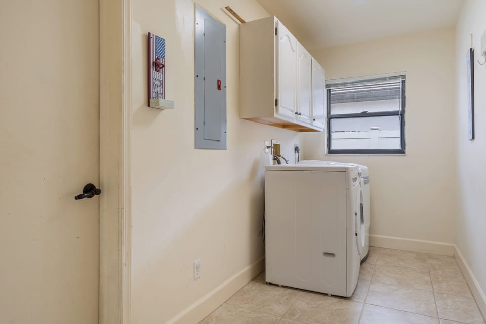 Laundry room.