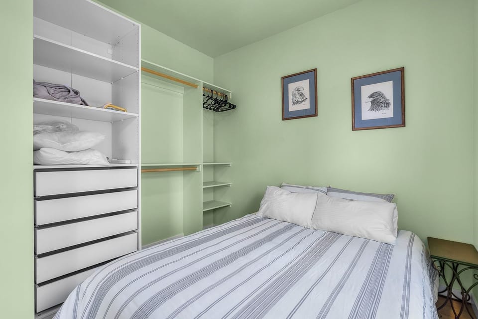 Bedroom with built ins