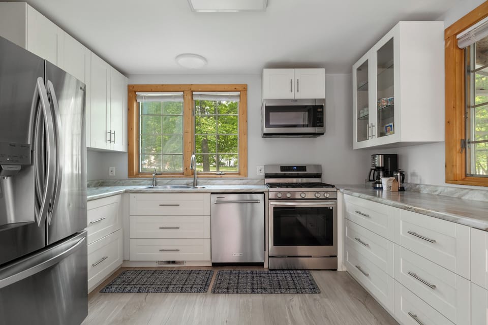A bright kitchen with all the tools for tasty memories.