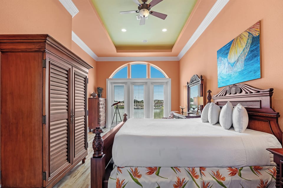 Large main bedroom with fantastic views.