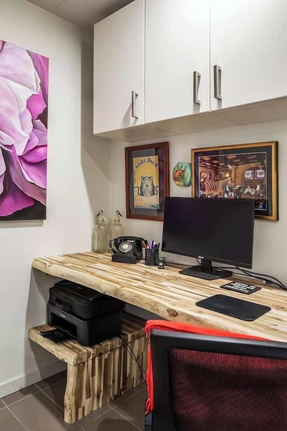 Need to get some work done? The dedicated workspace offers a comfortable area for productivity, complete with Wi-Fi.