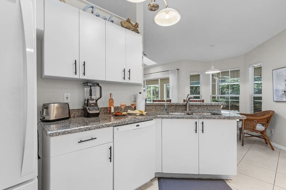 A view out the kitchen - chat with company