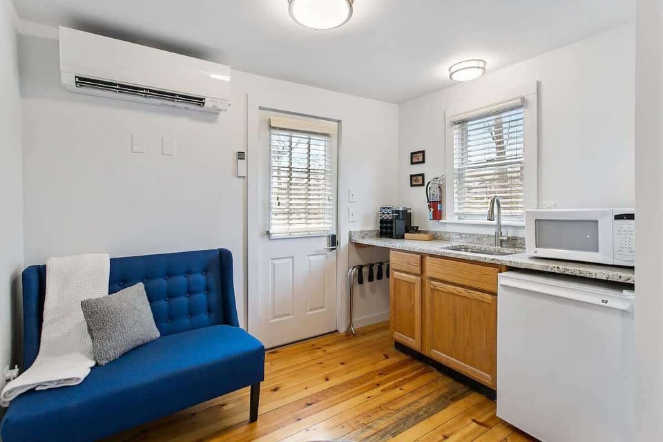 Kitchenette including microwave, private fridge and Keurig   for guest use