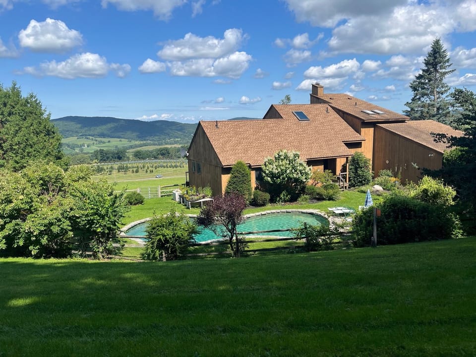 Our slice of heaven: pool, house and vista