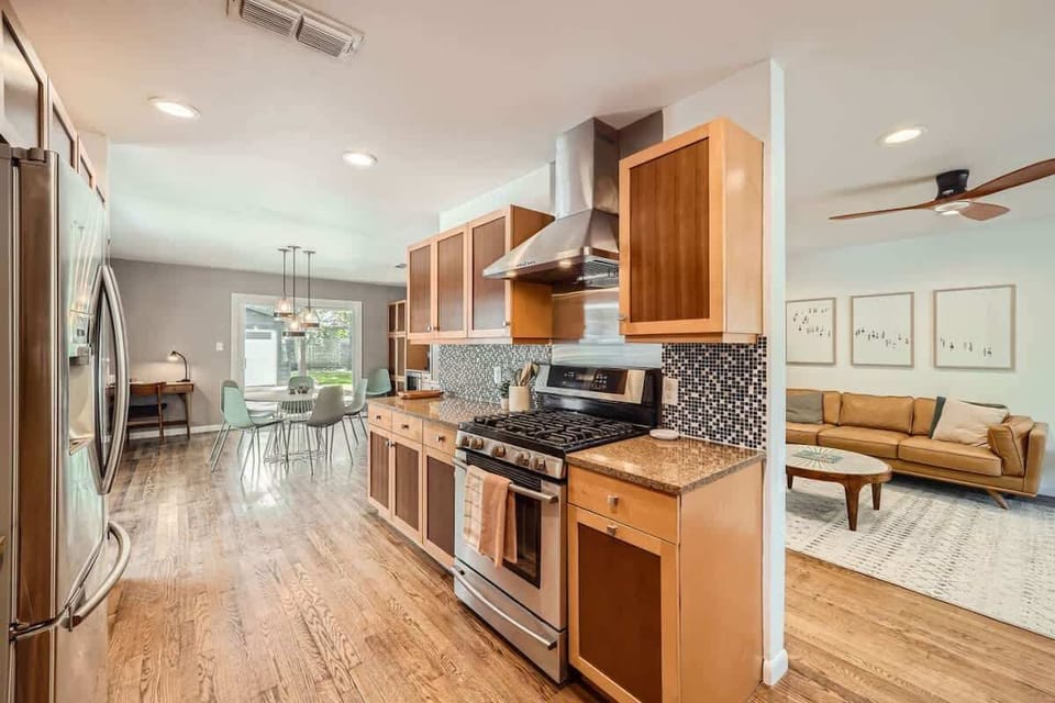 Cook up your favorite meals in a kitchen stocked with all the essentials.
