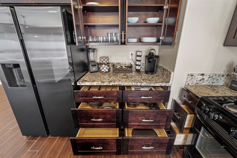 Plenty of Cookware and Utensils in Kitchen