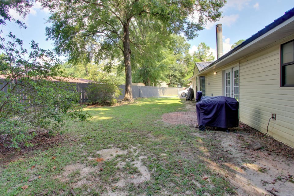 Fenced Yard | Small Patio | Charcoal Grill