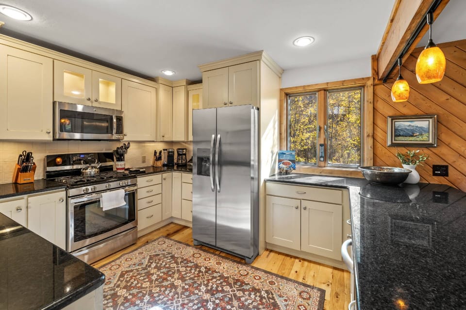 Plenty of counter space and great appliannces in this charming kitchen