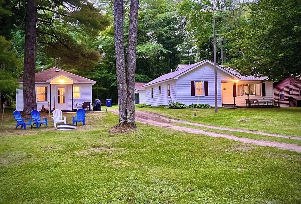 OVERALL:  Both cabins (Vivian's Cabin is on the right and Forrest's Cabin is on the left.)