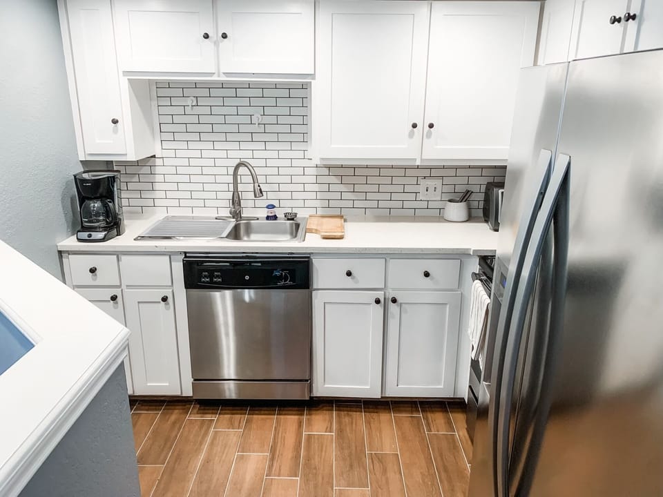 Kitchenette complete with coffee maker