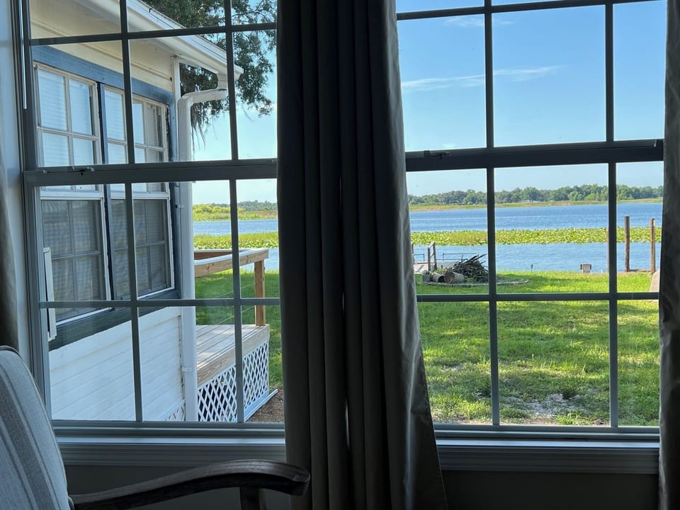 Lake view from the living area.