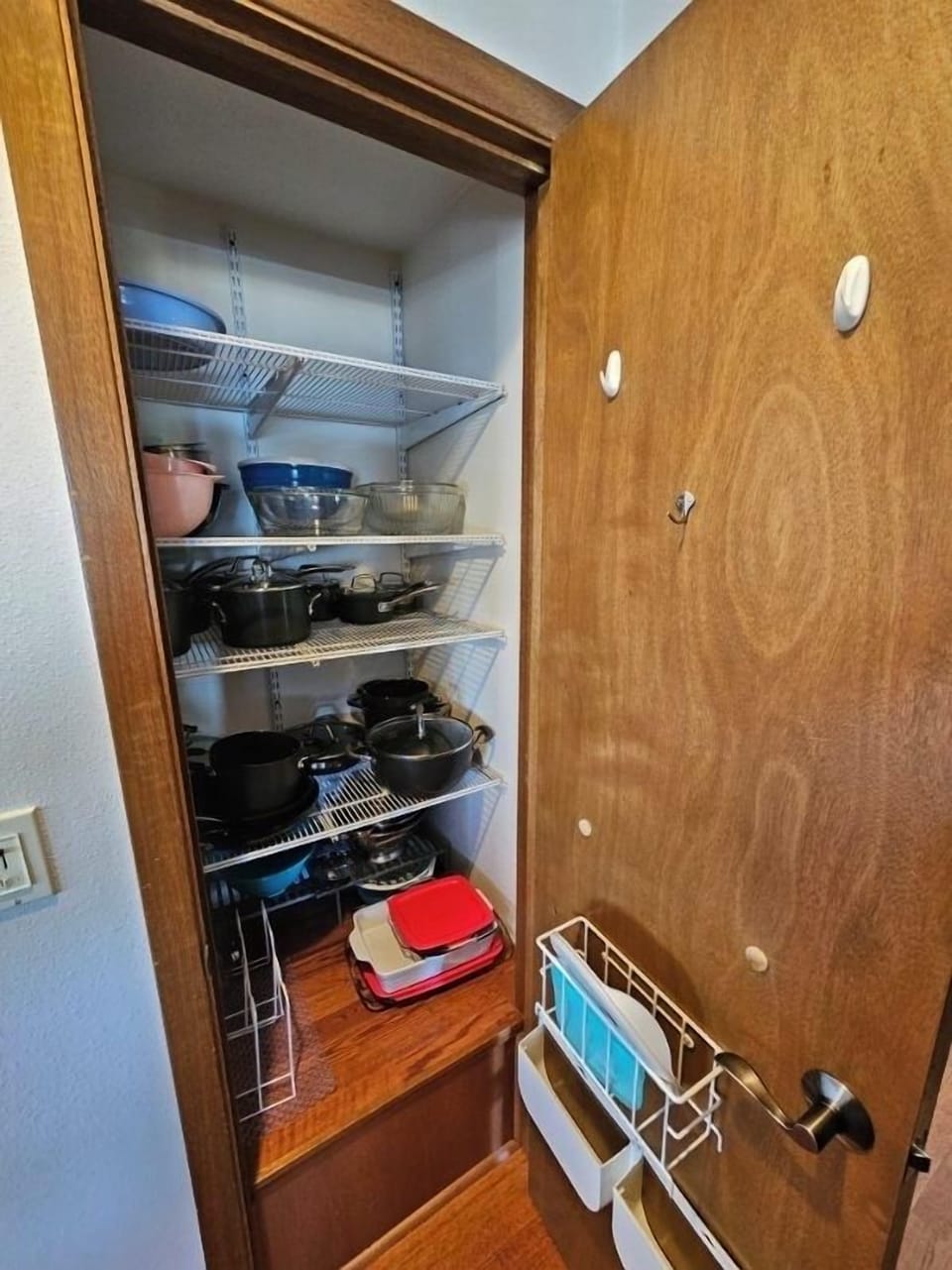 Cookware in upstairs kitchen.