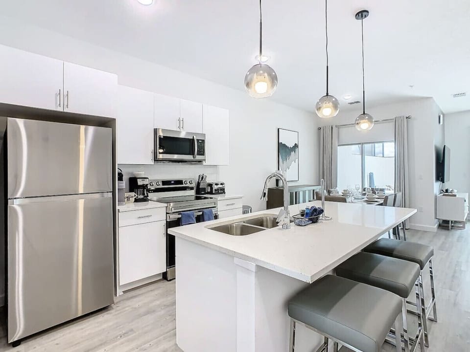 Cook up a feast in the fully stocked kitchen, equipped with everything you need for your culinary adventures.