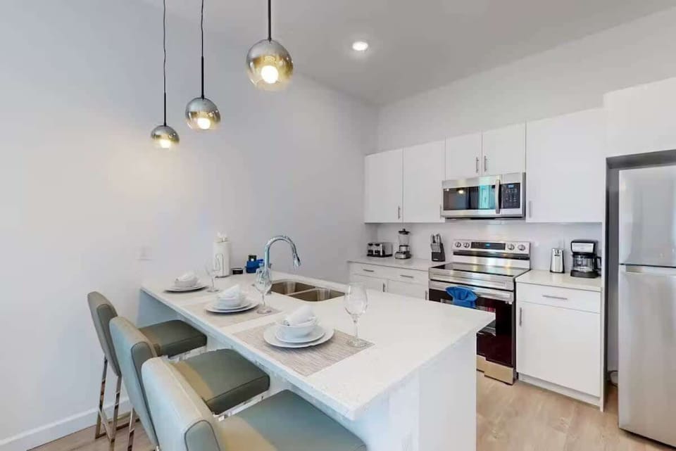 Channel your inner chef in the fully stocked kitchen, equipped for all your culinary adventures.