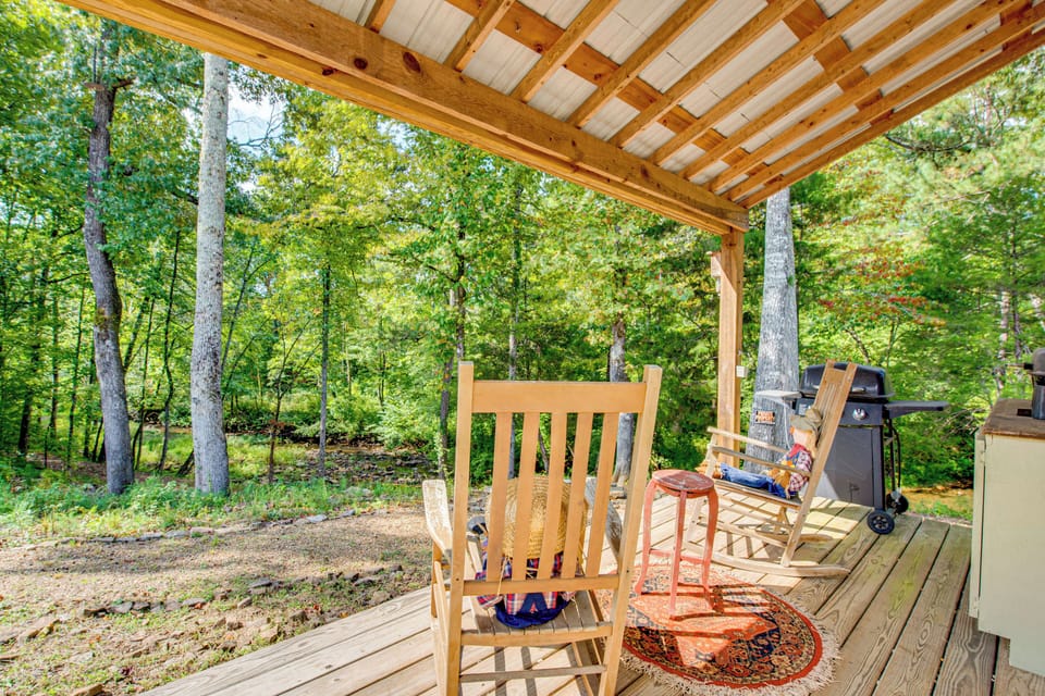 Covered Porch | Gas Grill | Rocking Chairs | Creek Views