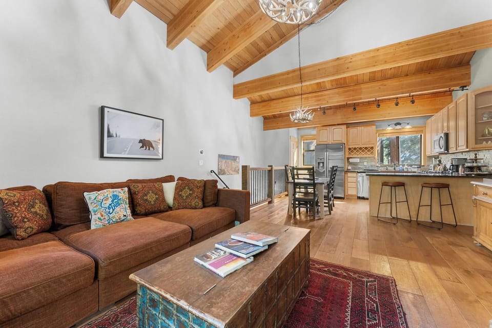 Living room with large sofa sectional