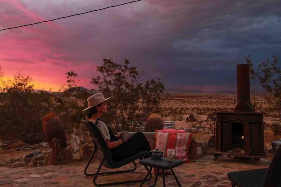 Relax by the outdoor stove