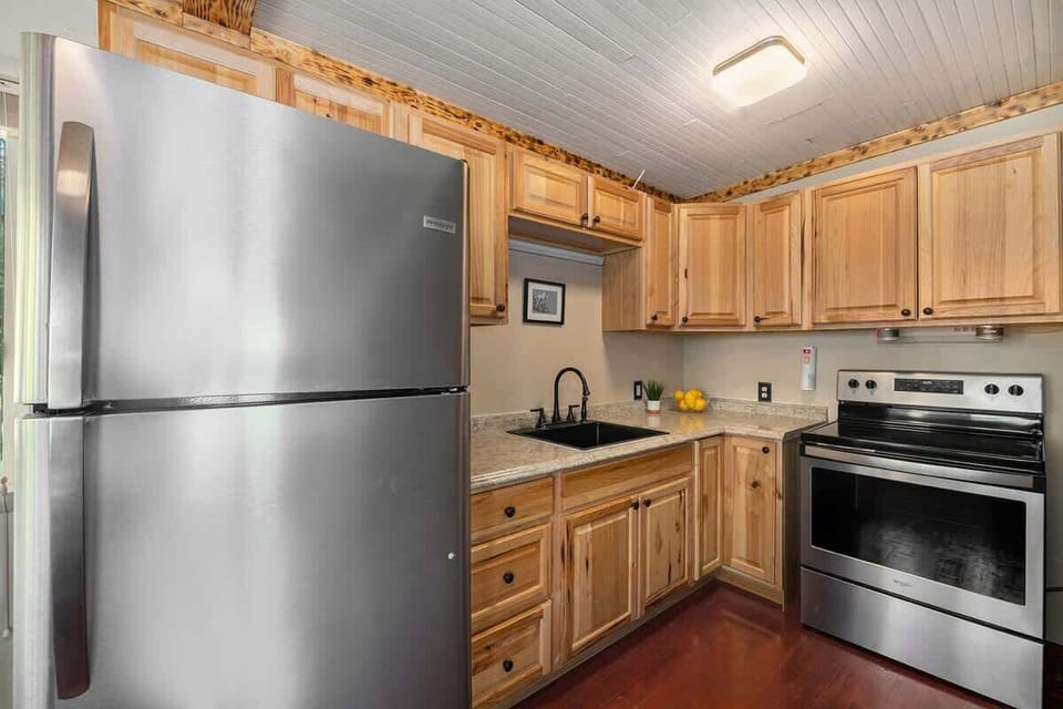 Cook your family favorites in the cabins kitchen.