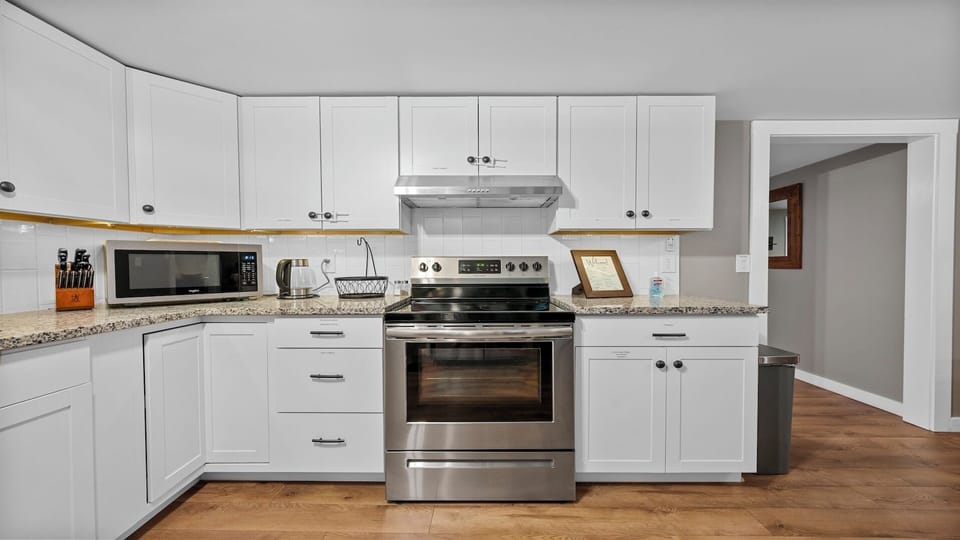 Enjoy the comforts of home with a well-stocked kitchen, ready for any meal or snack.