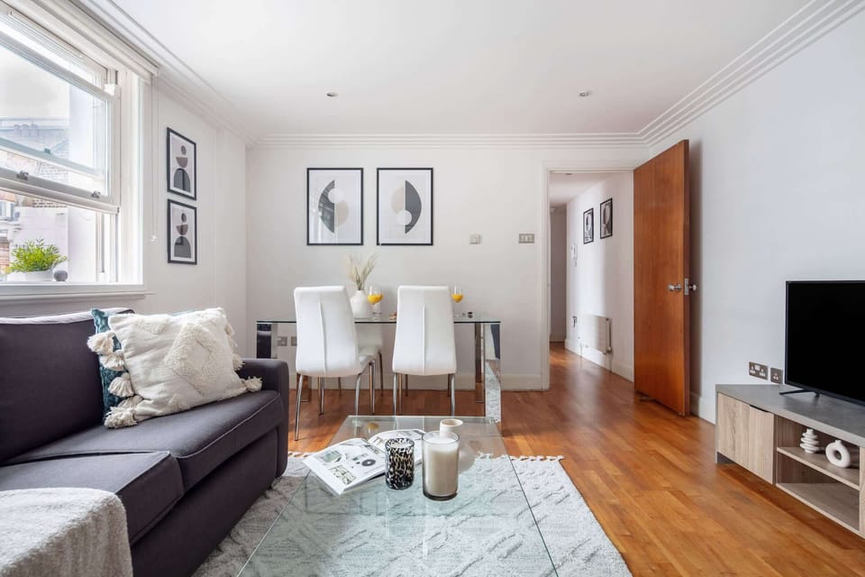 The open-plan living and dining area