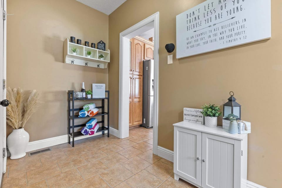 Entry way to home through the garage