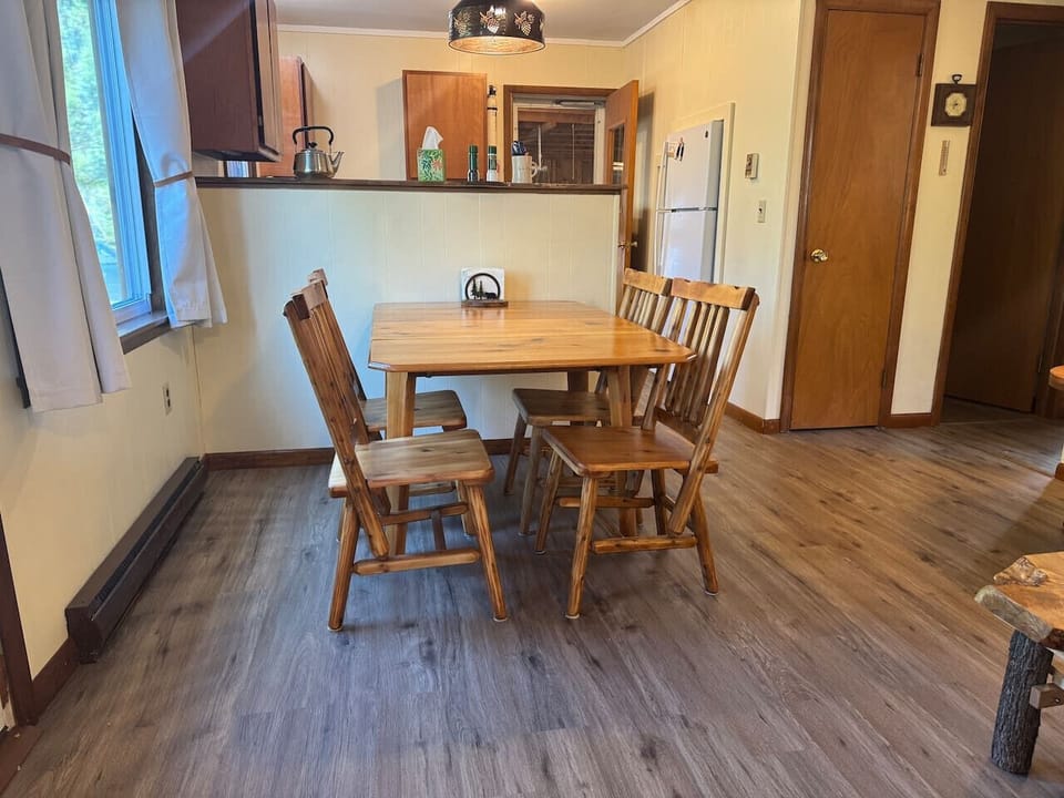 The dining area encourages you to gather with friends, enjoy a drink, and create lasting memories.